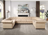 ACME Jaqueline Beige Linen Jaqueline Sectional Sofa Model LV01460